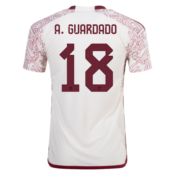 A Guardado 18 Mexico Away Authentic Jersey World Cup 2022