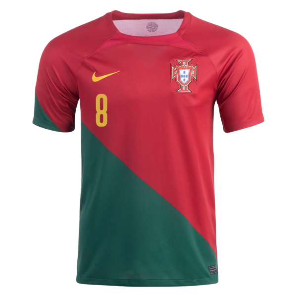 B Fernandes 8 Portugal Home Jersey World Cup 2022 1