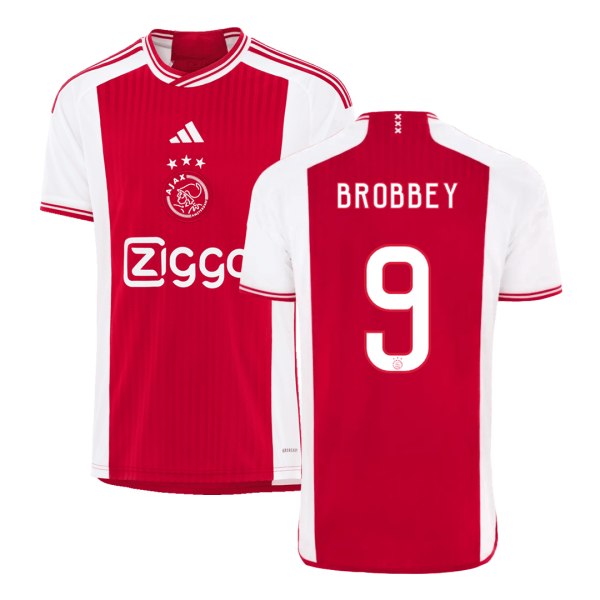 Brobbey 9 Ajax Home Soccer Jersey 2023 24