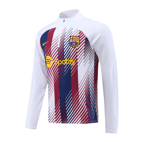 Barcelona 1 4 Zip Tracksuit 2023 24 Blue Red White 2