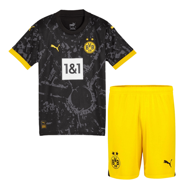 Borussia Dortmund Away Kids Soccer Jerseys Kit 2023 24