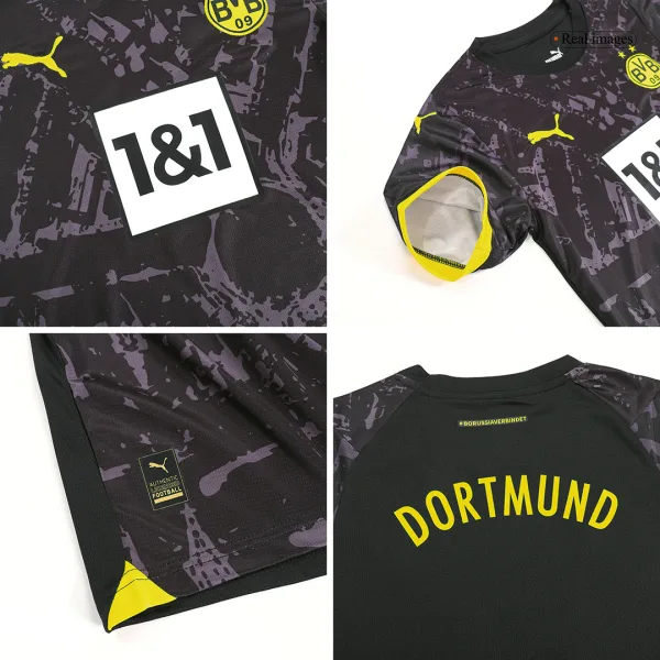 Borussia Dortmund Away Kids Soccer Jerseys Kit 2023 24 14