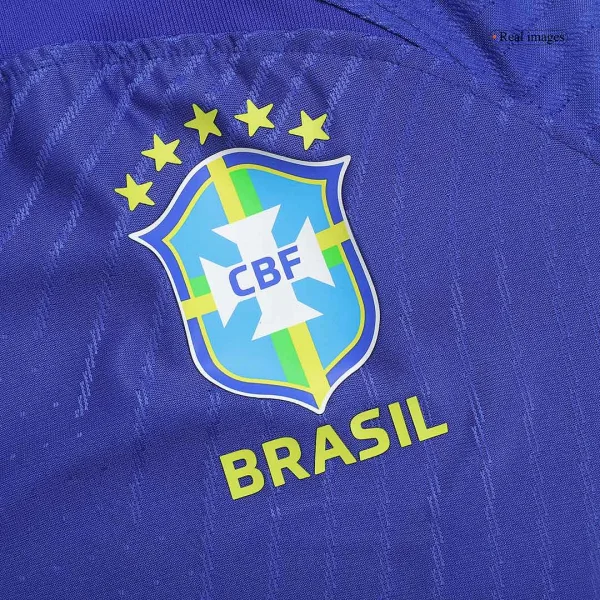 Brazil Away Authentic Soccer Jersey 2022 5