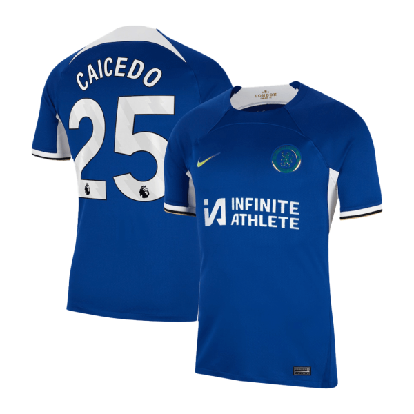 Caicedo 25 Chelsea Home Soccer Jersey 2023 24