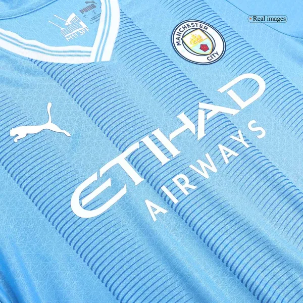 Champions 23 Manchester City Home Authentic Jersey 2023 24 8