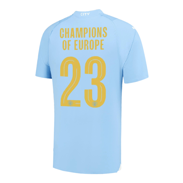 Champions Of Europe 23 Manchester City Home Authentic Jersey 2023 24