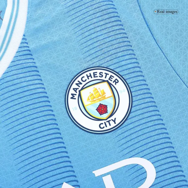 Champions Of Europe 23 Manchester City Home Authentic Jersey 2023 24 6