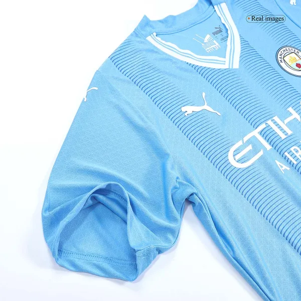 Champions Of Europe 23 Manchester City Home Authentic Jersey 2023 24 9