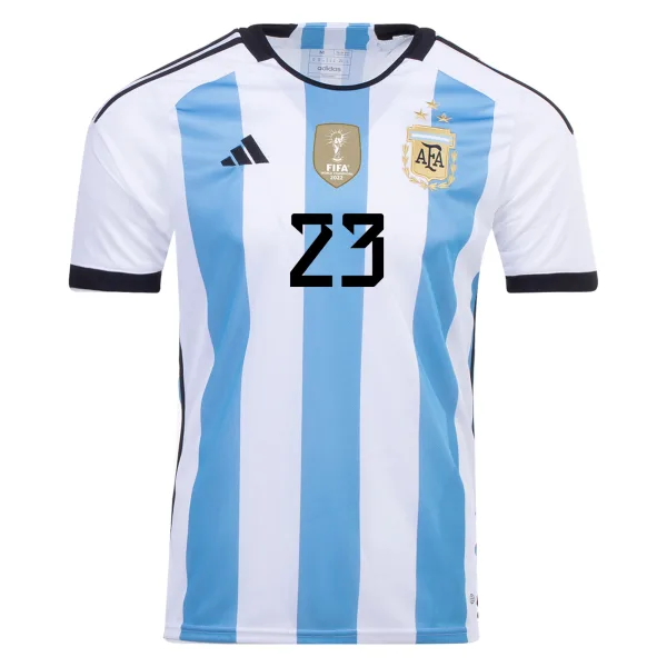 E Martinez 23 Argentina Three Stars Home Jersey 2022 2