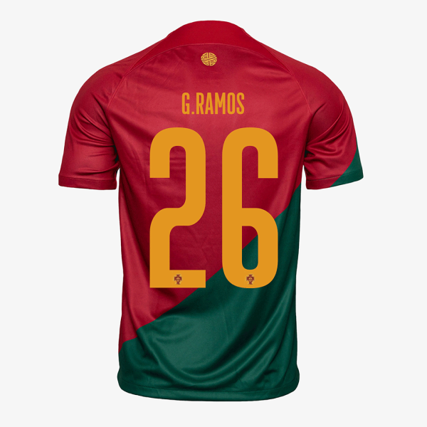 G Ramos 26 Portugal Home Jersey World Cup 2022