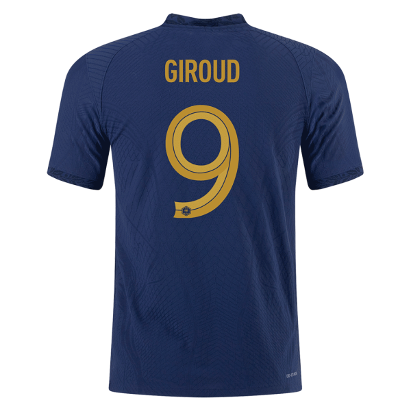 Giroud 9 France Home Authentic Jersey World Cup 2022