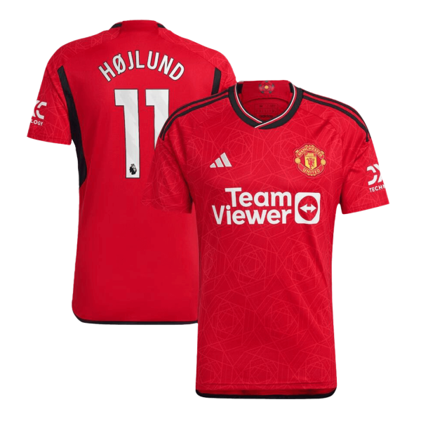 H Jlund 11 Manchester United Home Soccer Jersey 2023 24