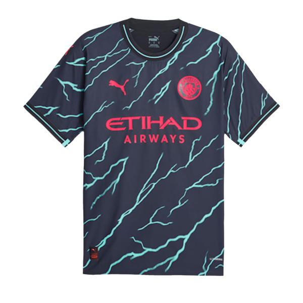 Haaland 9 Manchester City Japanese Tour Printing Third Away Authentic Soccer Jersey 2023 24 1