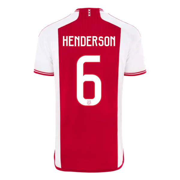 Henderson 6 Ajax Home Soccer Jersey 2023 24 2