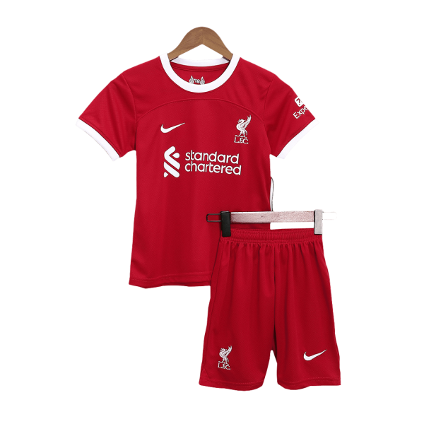 Kids Liverpool Home Soccer Jersey 2023 24 Discount