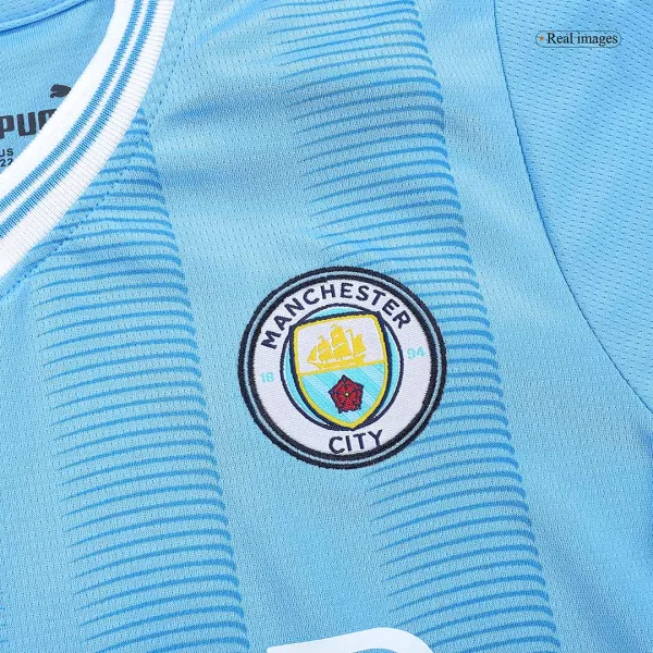 Kids Manchester City Home Soccer Jersey 2023 24 Discount 9