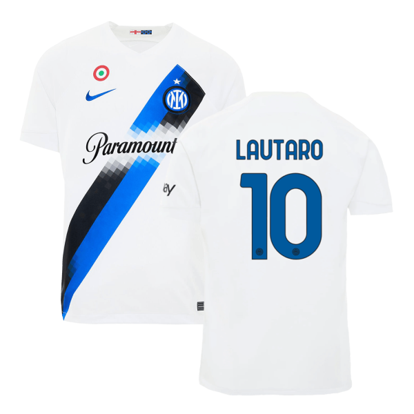 Lautaro 10 Inter Milan Away Soccer Jersey 2023 24