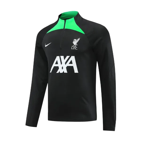 Liverpool 1 4 Zip Tracksuit 2023 24 Black 5