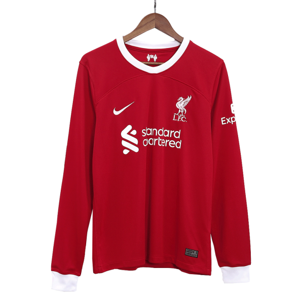 Liverpool Home Long Sleeve Soccer Jersey 2023 24