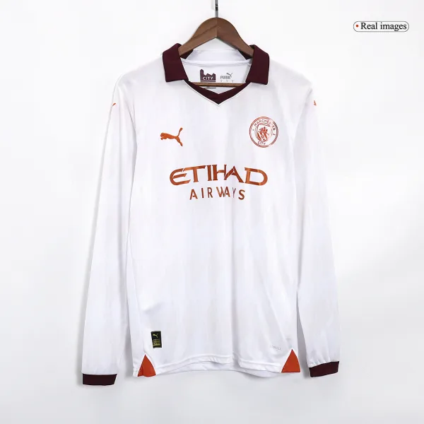 Manchester City Away Long Sleeve Soccer Jersey 2023 24 2