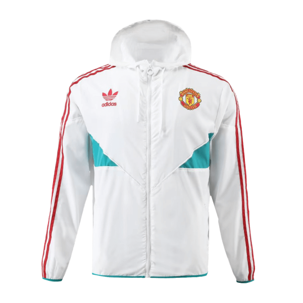 Manchester United Hoodie Windbreaker Jacket 2023 24 White