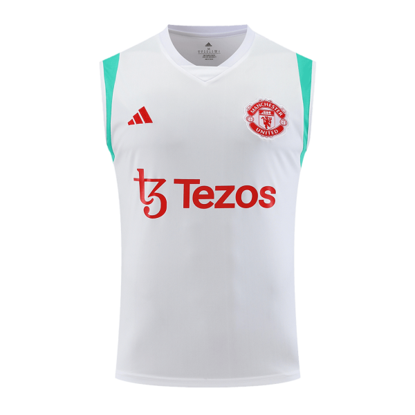 Manchester United Pre Match Sleeveless Top 2023 24 White