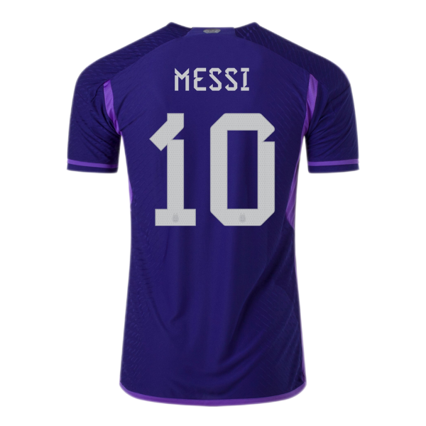 Messi 10 Argentina Away Authentic Jersey World Cup 2022