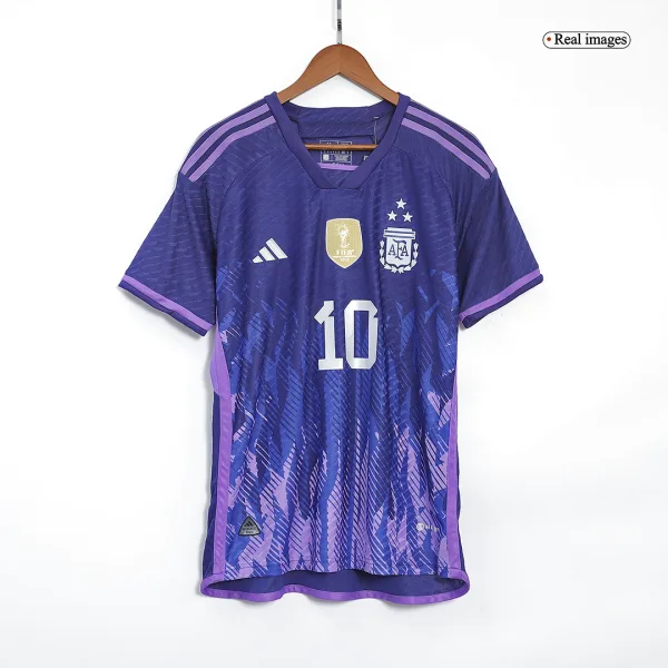 New Messi 10 Argentina Away World Cup 2022 Champion Authentic Jersey 2