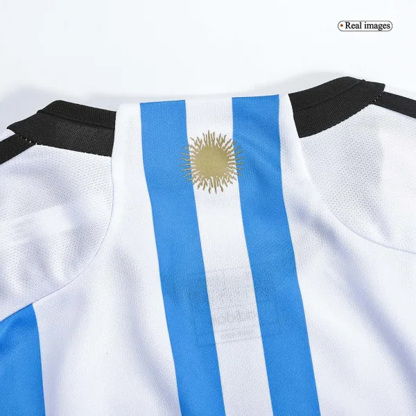 New Signmessi 10 Argentina 3 Stars Home Soccer Champion Jersey 2022 8