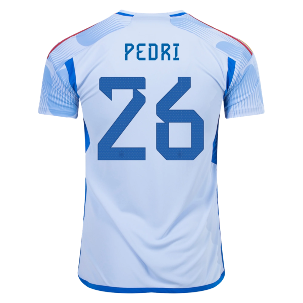 Pedri 26 Spain Away Jersey World Cup 2022