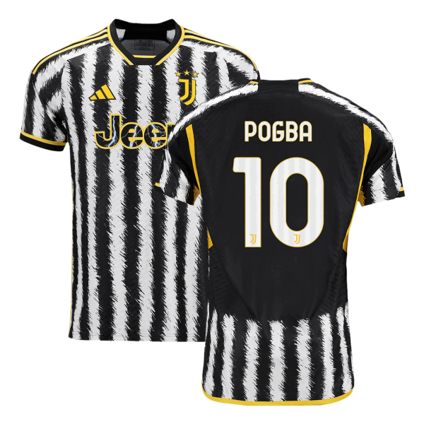 Pogba 10 Juventus Home Authentic Soccer Jersey 2023 24