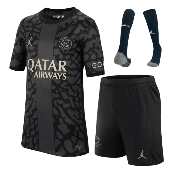 Psg Third Away Kids Soccer Jerseys Full Kit 2023 24