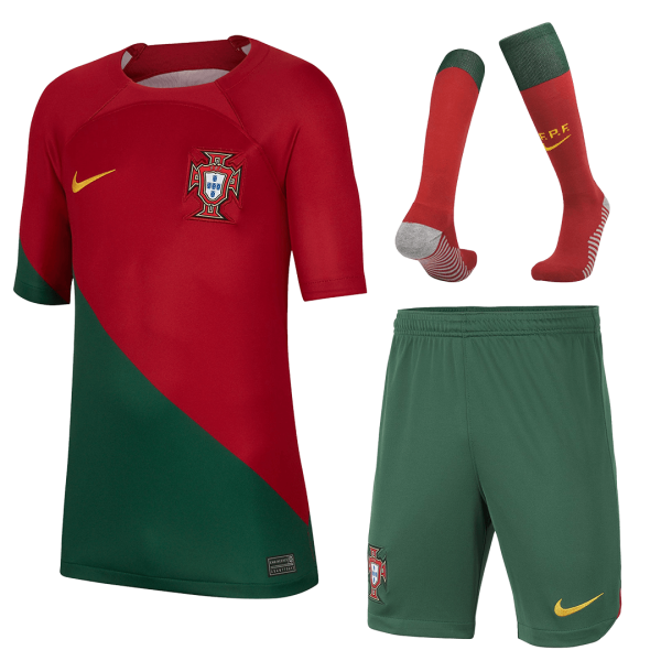 Portugal Home Kids Jerseys Full Kit 2022 23