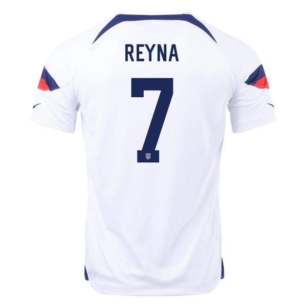 Reyna 7 Usa Home Jersey World Cup 2022