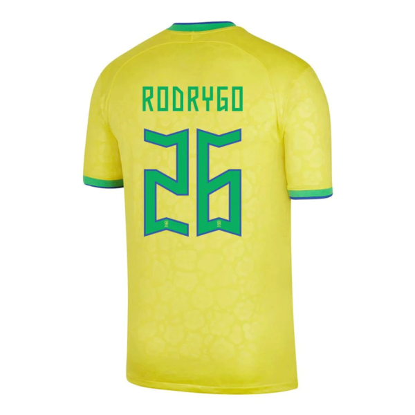 Rodrygo 26 Brazil Home Jersey World Cup 2022