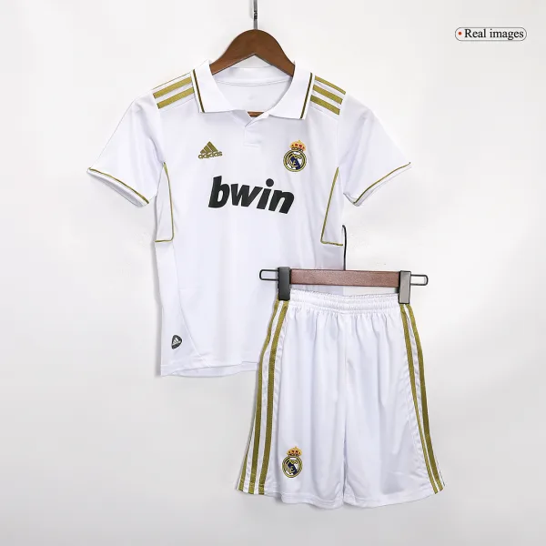 Real Madrid Home Kids Soccer Jerseys Kit 2011 12 2