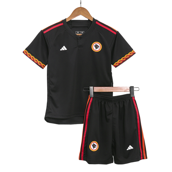 Roma Third Away Kids Soccer Jerseys Kit 2023 24