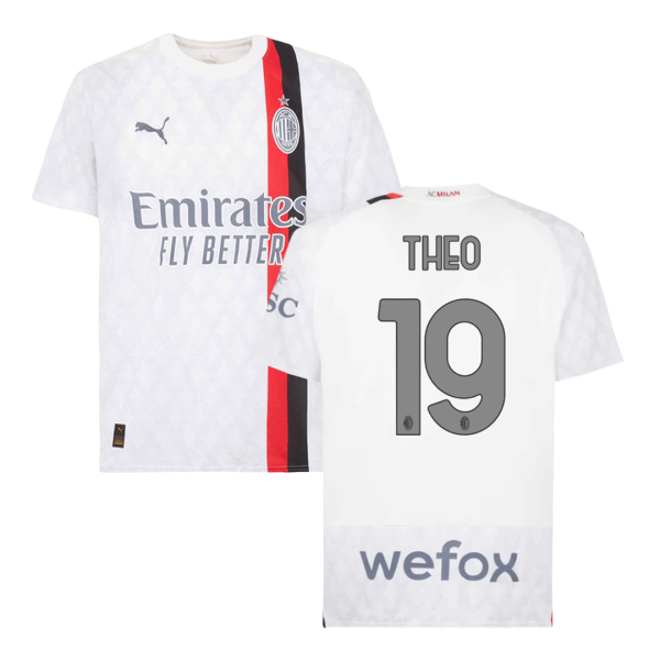 Theo 19 Ac Milan Away Soccer Jersey 2023 24