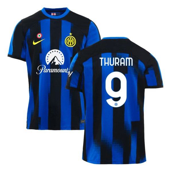 Thuram 9 Inter Milan Home Soccer Jersey 2023 24