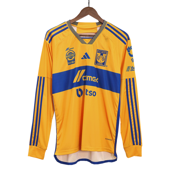 Tigres Uanl Home Long Sleeve Soccer Jersey 2023 24