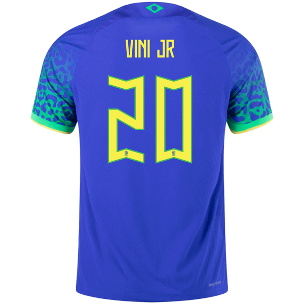 Vini Jr 20 Brazil Away Authentic Jersey 2022