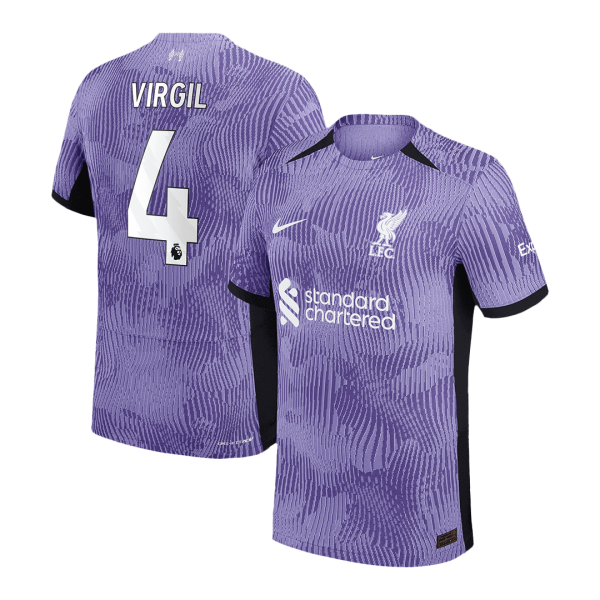 Virgil 4 Liverpool Third Away Authentic Soccer Jersey 2023 24