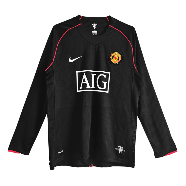 Vintage Soccer Jersey Manchester United Away Long Sleeve 2007 08