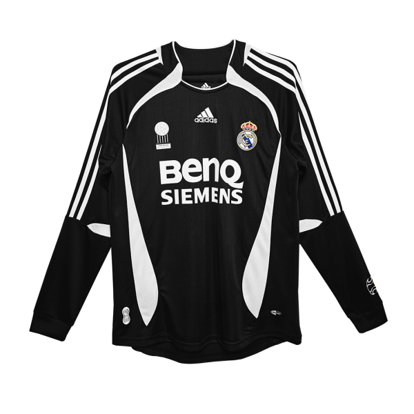 Vintage Soccer Jersey Real Madrid Away Long Sleeve 2006 07