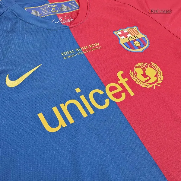 Vintage Soccer Shirts Barcelona Home Long Sleeve 2008 09 Ucl Final 5