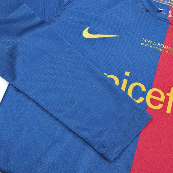 Vintage Soccer Shirts Barcelona Home Long Sleeve 2008 09 Ucl Final 6