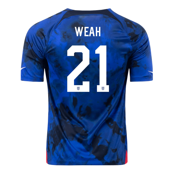 Weah 21 Usa Away Jersey World Cup 2022