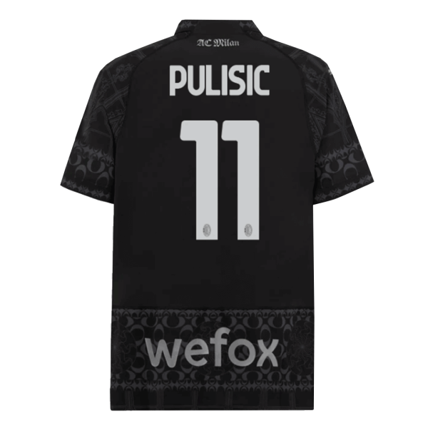 Pulisic 11 Ac Milan X Pleasures Fourth Away Soccer Jersey 2023 24 2