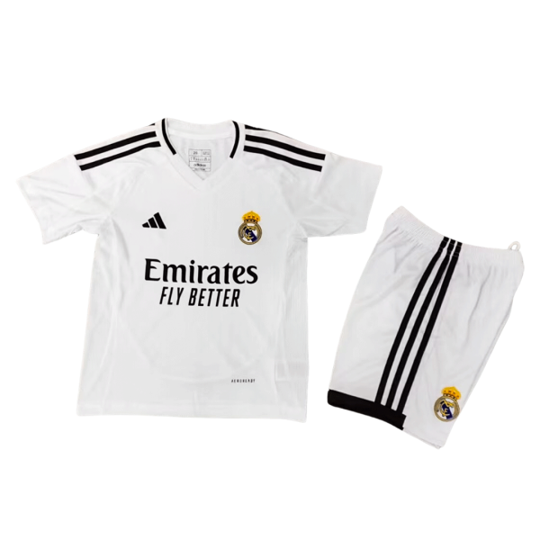 Real Madrid Home Kids Soccer Jerseys Kit 2024 25