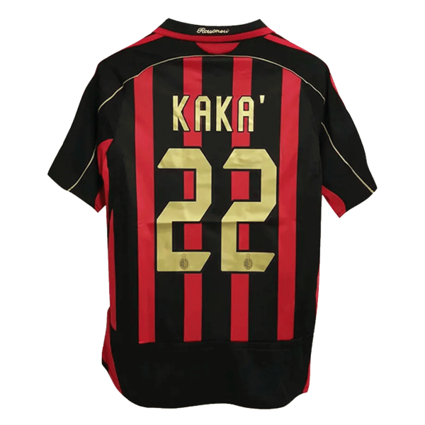 Vintage Soccer Jersey Kaka 22 Ac Milan Home 2006 07